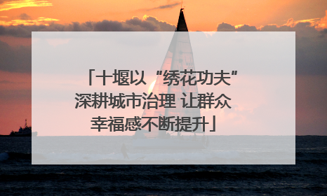 十堰以“绣花功夫”深耕城市治理 让群众幸福感不断提升