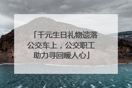 千元生日礼物遗落公交车上，公交职工助力寻回暖人心