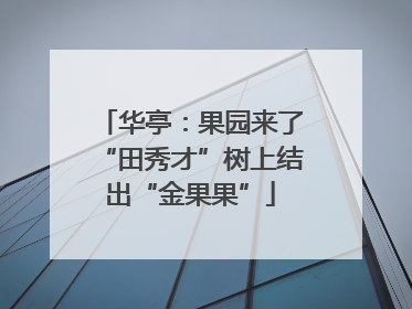 华亭：果园来了“田秀才”树上结出“金果果”
