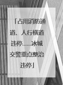 占用消防通道、人行横道违停……冰城交警重点整治违停