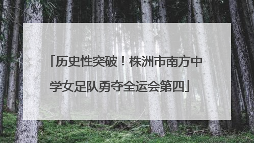 历史性突破！株洲市南方中学女足队勇夺全运会第四