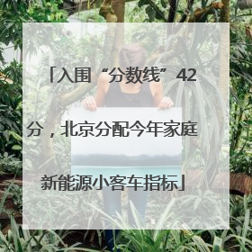 入围“分数线”42分，北京分配今年家庭新能源小客车指标