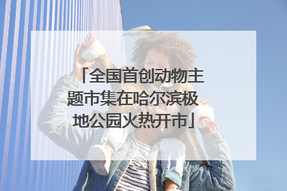 全国首创动物主题市集在哈尔滨极地公园火热开市