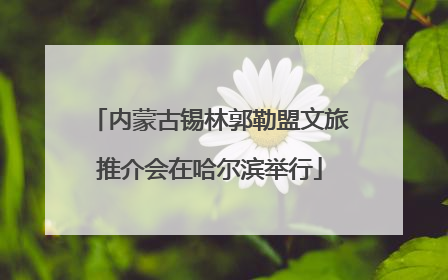 内蒙古锡林郭勒盟文旅推介会在哈尔滨举行