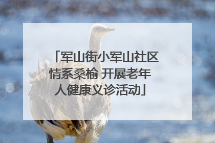 军山街小军山社区情系桑榆 开展老年人健康义诊活动
