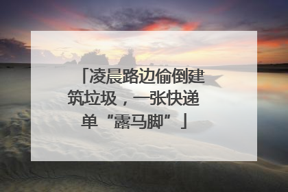 凌晨路边偷倒建筑垃圾，一张快递单“露马脚”