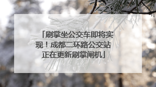 刷掌坐公交车即将实现！成都二环路公交站正在更新刷掌闸机