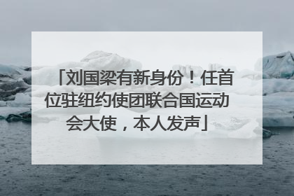 刘国梁有新身份！任首位驻纽约使团联合国运动会大使，本人发声