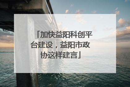 加快益阳科创平台建设，益阳市政协这样建言