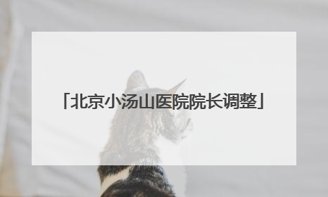 北京小汤山医院院长调整