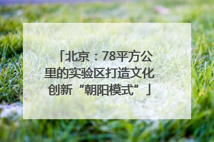 北京：78平方公里的实验区打造文化创新“朝阳模式”