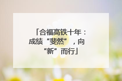 合福高铁十年：成绩“斐然”，向“新”而行