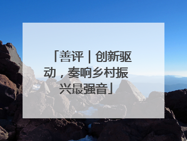 善评｜创新驱动，奏响乡村振兴最强音