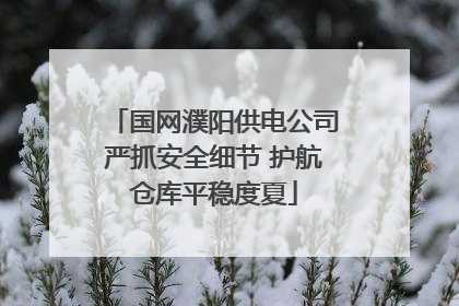 国网濮阳供电公司严抓安全细节 护航仓库平稳度夏