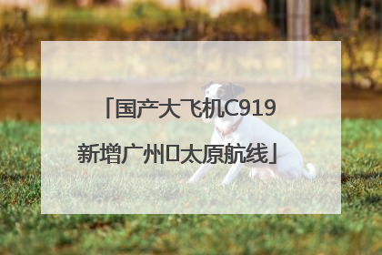 国产大飞机C919新增广州⇌太原航线