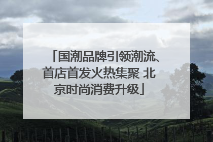 国潮品牌引领潮流、首店首发火热集聚 北京时尚消费升级