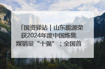 国资驿站｜山东能源荣获2024年度中国炼焦煤销量“十强”；全国首例铁路盖上智慧物流园钢结构主体完工