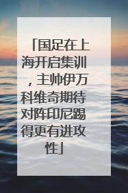 国足在上海开启集训，主帅伊万科维奇期待对阵印尼踢得更有进攻性