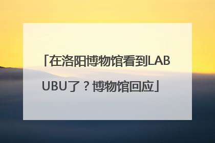 在洛阳博物馆看到LABUBU了？博物馆回应