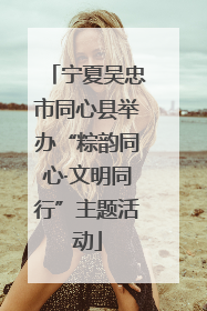 宁夏吴忠市同心县举办“粽韵同心·文明同行”主题活动