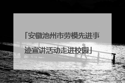 安徽池州市劳模先进事迹宣讲活动走进校园