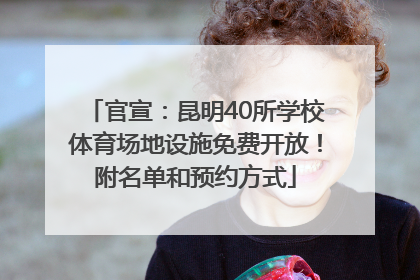 官宣：昆明40所学校体育场地设施免费开放！附名单和预约方式