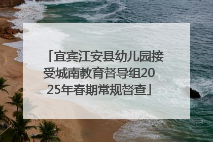 宜宾江安县幼儿园接受城南教育督导组2025年春期常规督查
