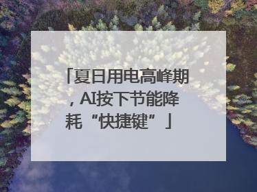 夏日用电高峰期，AI按下节能降耗“快捷键”