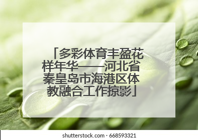多彩体育丰盈花样年华——河北省秦皇岛市海港区体教融合工作掠影