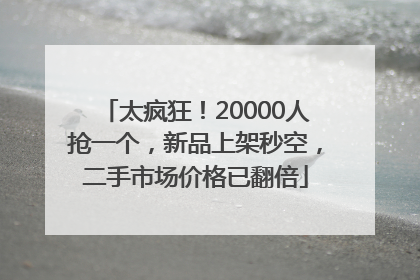 太疯狂！20000人抢一个，新品上架秒空，二手市场价格已翻倍