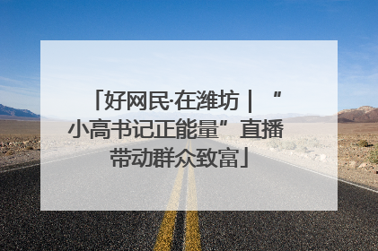 好网民·在潍坊｜“小高书记正能量”直播 带动群众致富