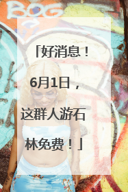 好消息！6月1日，这群人游石林免费！