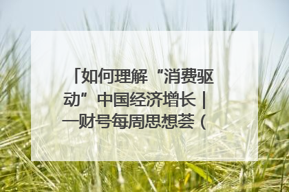 如何理解“消费驱动”中国经济增长｜一财号每周思想荟（第22期）