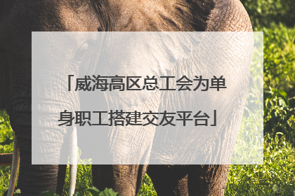 威海高区总工会为单身职工搭建交友平台