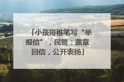 小孩哥稚笔写“举报信”，民警：盖章回信，公开表扬