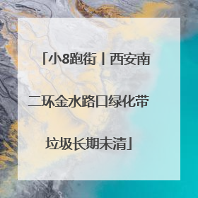 小8跑街丨西安南二环金水路口绿化带垃圾长期未清