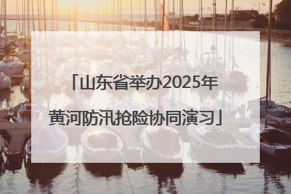 山东省举办2025年黄河防汛抢险协同演习