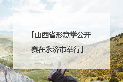 山西省形意拳公开赛在永济市举行