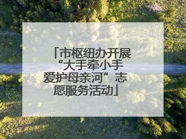 市枢纽办开展“大手牵小手 爱护母亲河”志愿服务活动