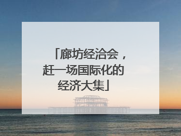廊坊经洽会，赶一场国际化的经济大集