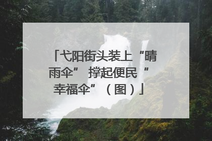 弋阳街头装上“晴雨伞” 撑起便民“幸福伞”（图）