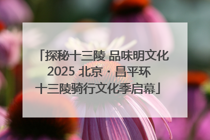 探秘十三陵 品味明文化 2025 北京・昌平环十三陵骑行文化季启幕