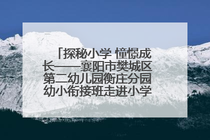 探秘小学 憧憬成长——襄阳市樊城区第二幼儿园衡庄分园幼小衔接班走进小学开展参观体验活动