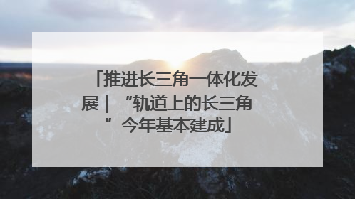 推进长三角一体化发展｜“轨道上的长三角”今年基本建成