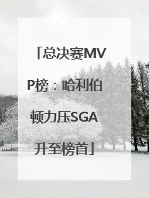 总决赛MVP榜：哈利伯顿力压SGA升至榜首
