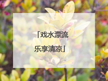 戏水漂流 乐享清凉
