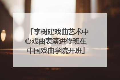 李树建戏曲艺术中心戏曲表演进修班在中国戏曲学院开班