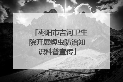 枣阳市吉河卫生院开展蜱虫防治知识科普宣传