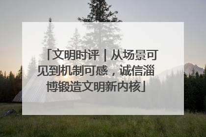 文明时评｜从场景可见到机制可感，诚信淄博锻造文明新内核