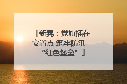 新晃：党旗插在安置点 筑牢防汛“红色堡垒”